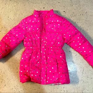 Pink Puffer jacket for girls size 7